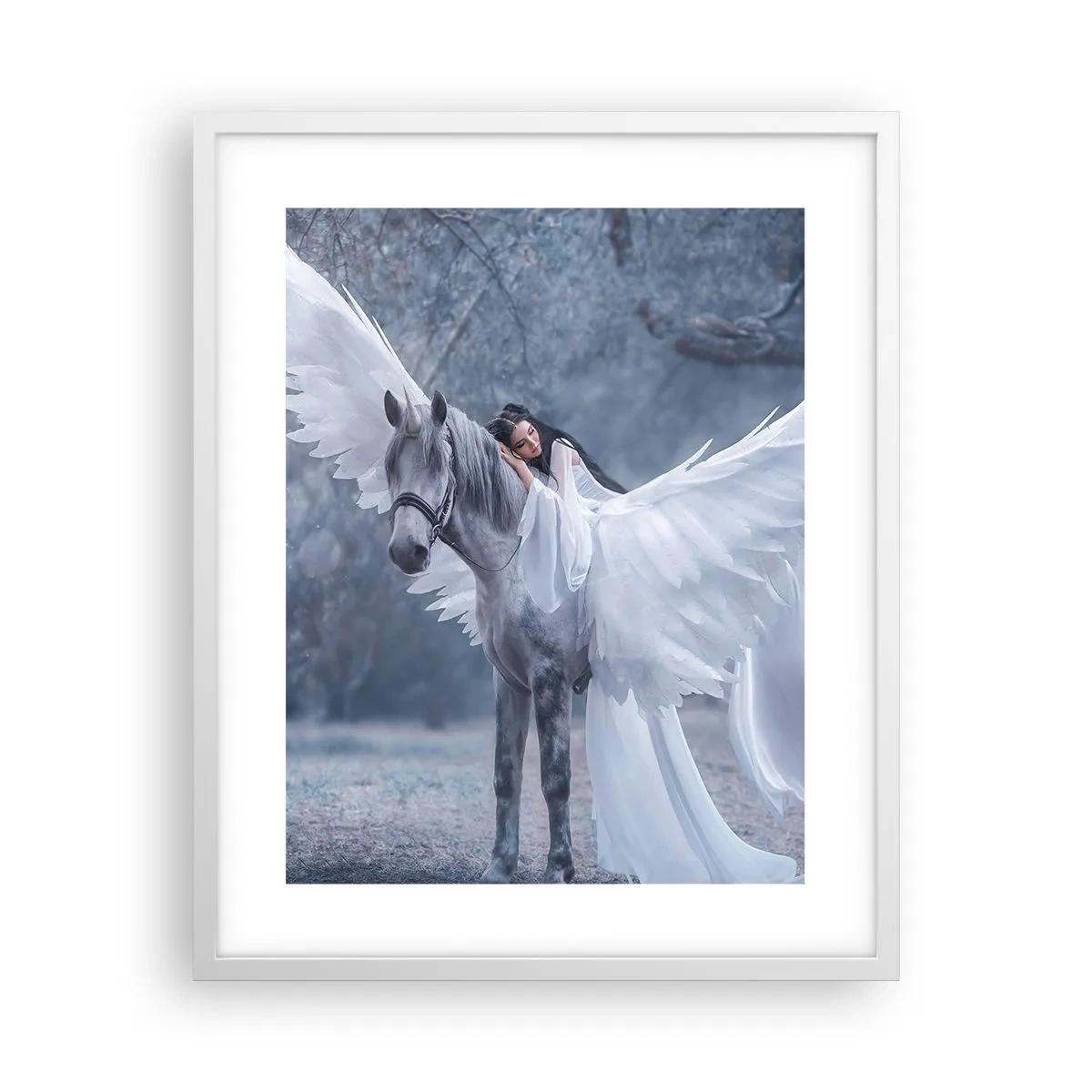 Affiche dans un cadre blanc - Poster - Un moment inspiré - 40x50 cm