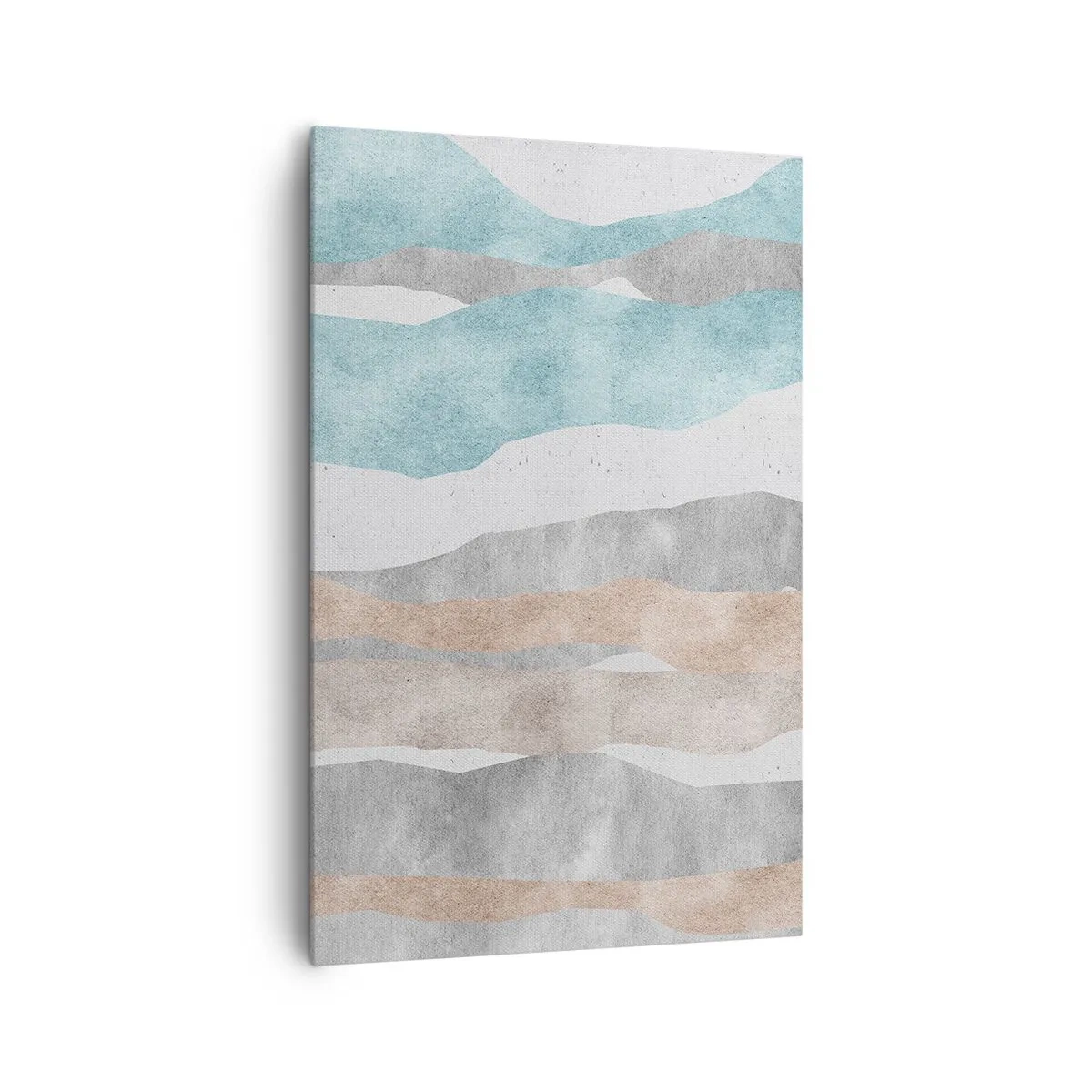 Impression sur toile - Image sur toile - Rayures abstraites aux tons pastel - 80x120cm - Une étude de proximité - Décoration murale moderne pour le salon et la chambre ARTTOR