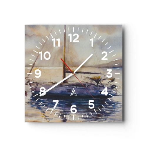 Horloge murale - Pendule murale - Soirée sur la baie - 30x30 cm