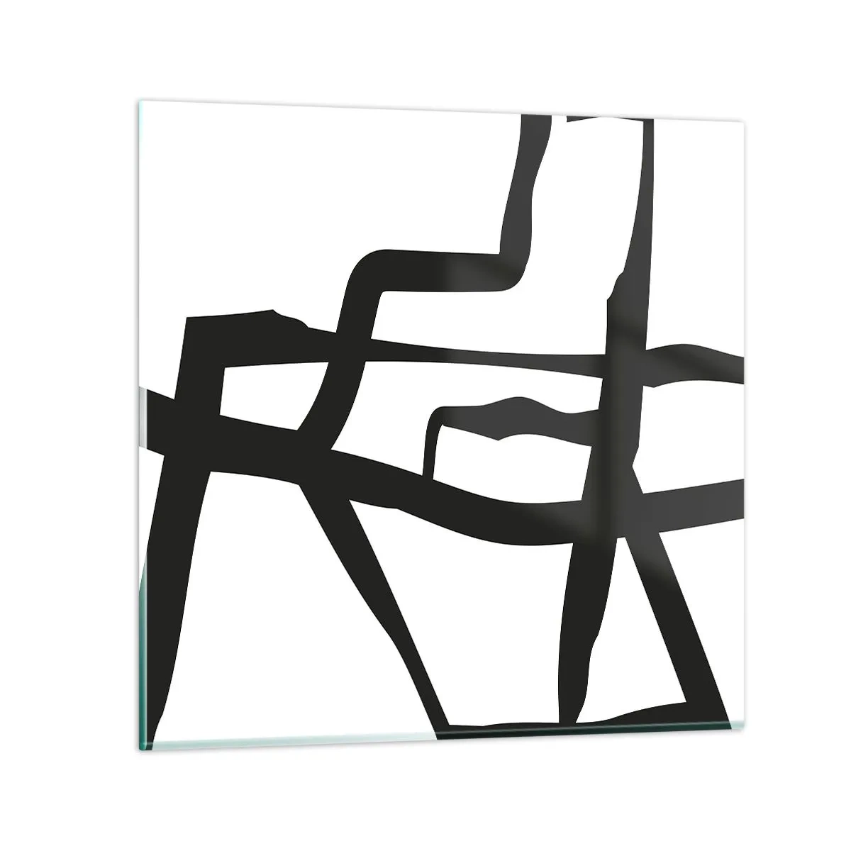 Impression sur verre - Image sur verre - Conception noir et blanc - 40x40 cm