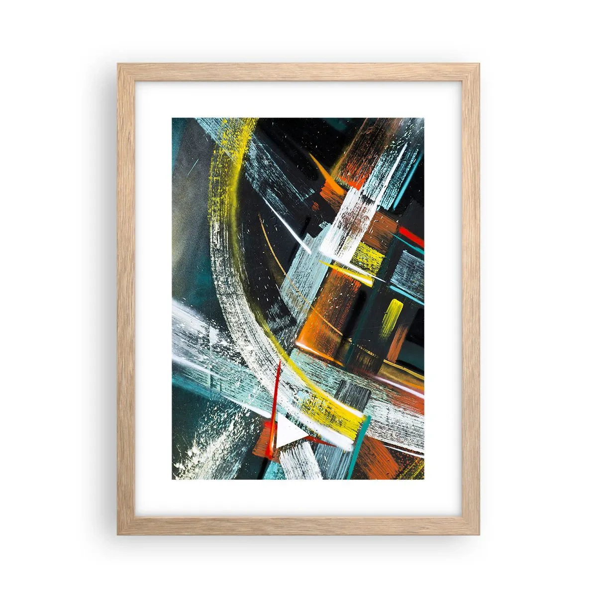 Affiche dans un chêne clair - Poster - L'énergie du mouvement - 30x40 cm