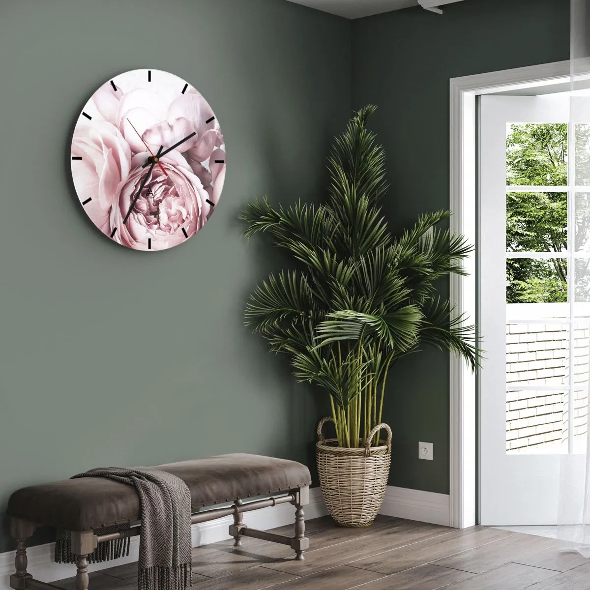 Horloge murale - Pendule murale - Pour les romantiques - 30x30 cm