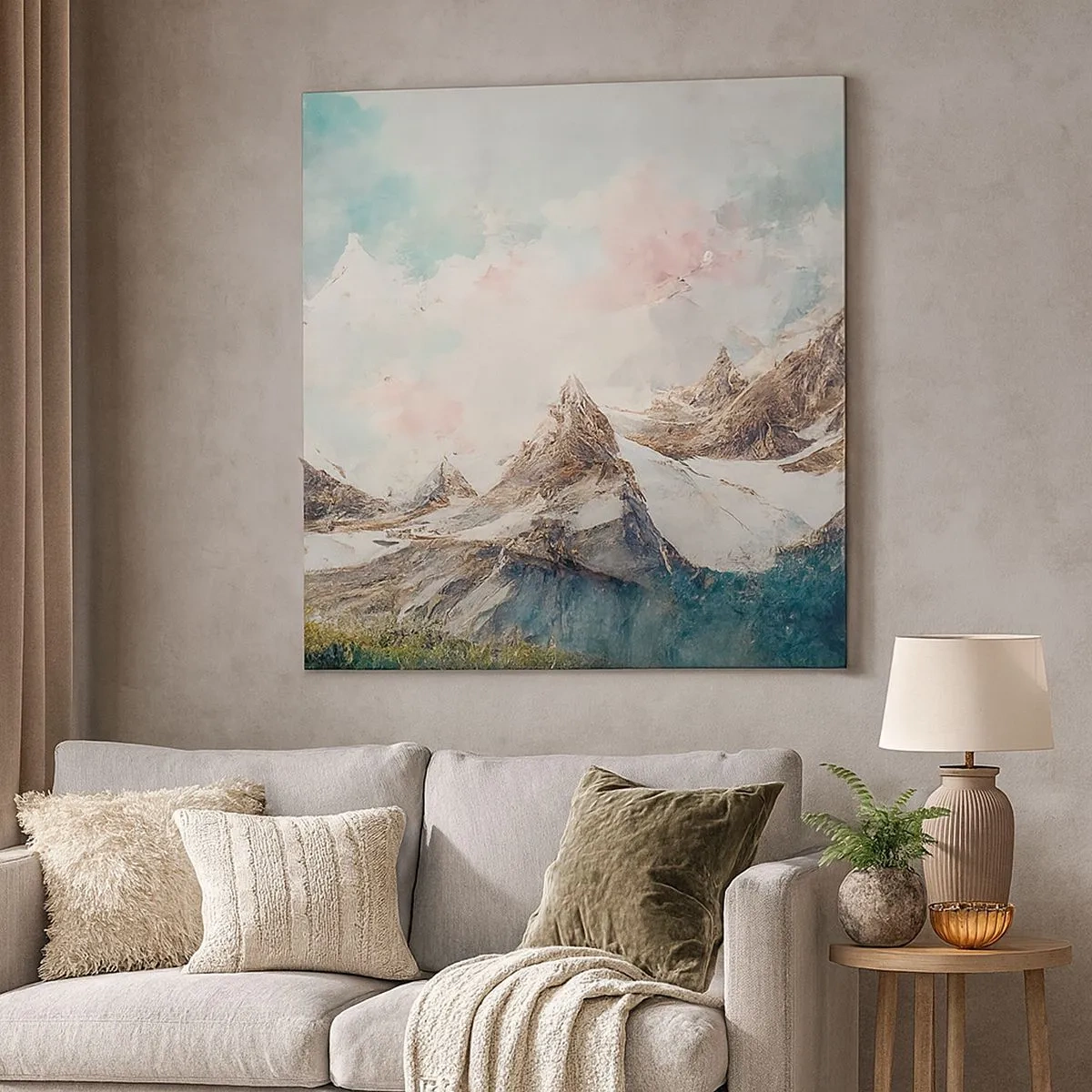 Impression sur toile - Image sur toile - Lames de roche - 30x30 cm