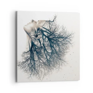 Impression sur toile - Image sur toile - Écouter le murmure des arbres - 70x70 cm