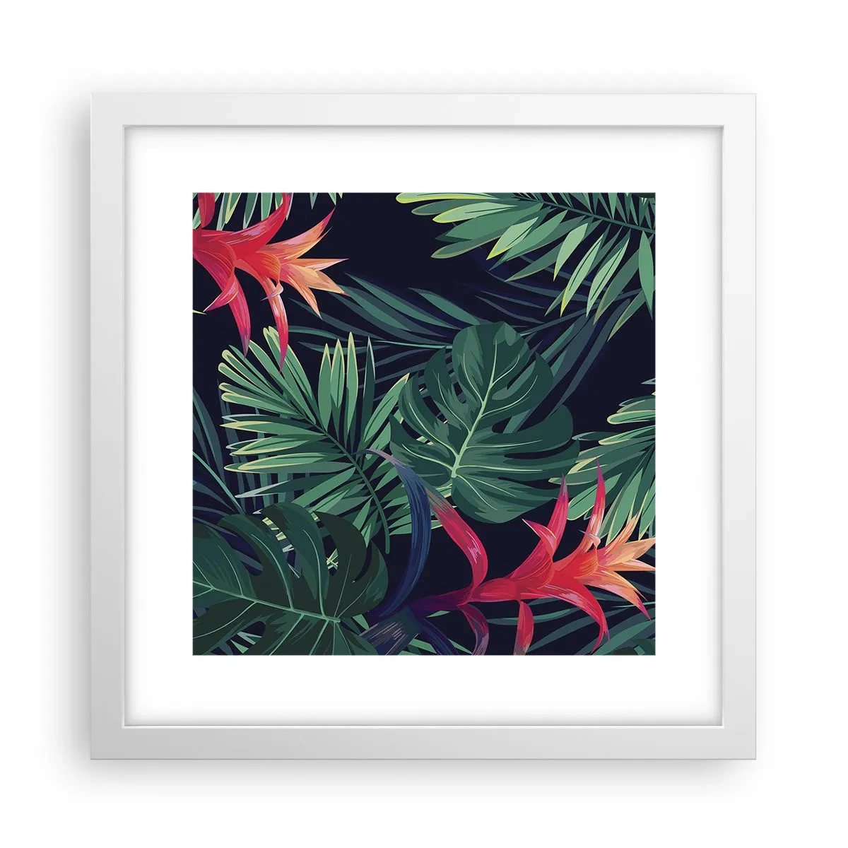 Affiche dans un cadre blanc - Poster - immergé dans la nature - 30x30 cm