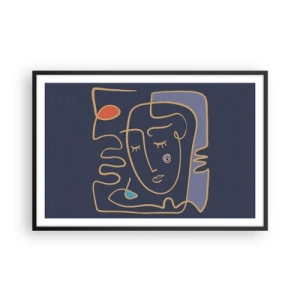 Affiche dans un cadre noir - Poster - En réflexion - 91x61 cm