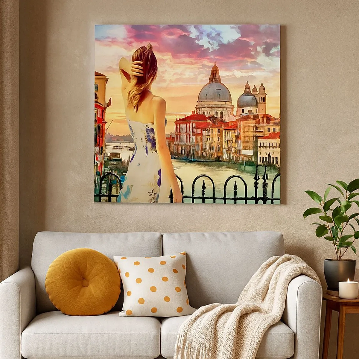 Impression sur toile - Image sur toile - Pour une aventure c'est uniquement dans ... - 30x30 cm