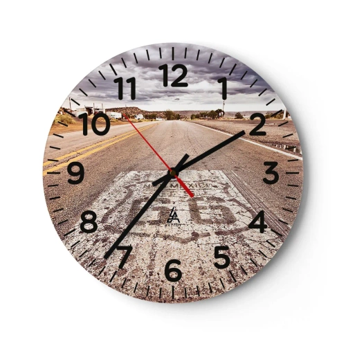 Horloge murale - Pendule murale - Mother Road - une légende américaine - 30x30 cm