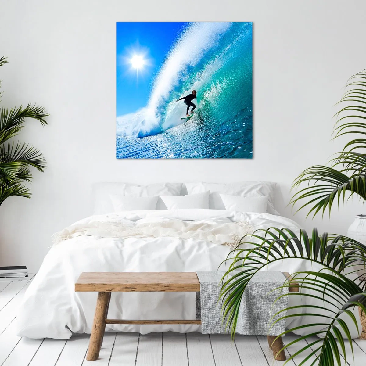 Impression sur toile - Image sur toile - A travers le grand ciel bleu - 50x50 cm