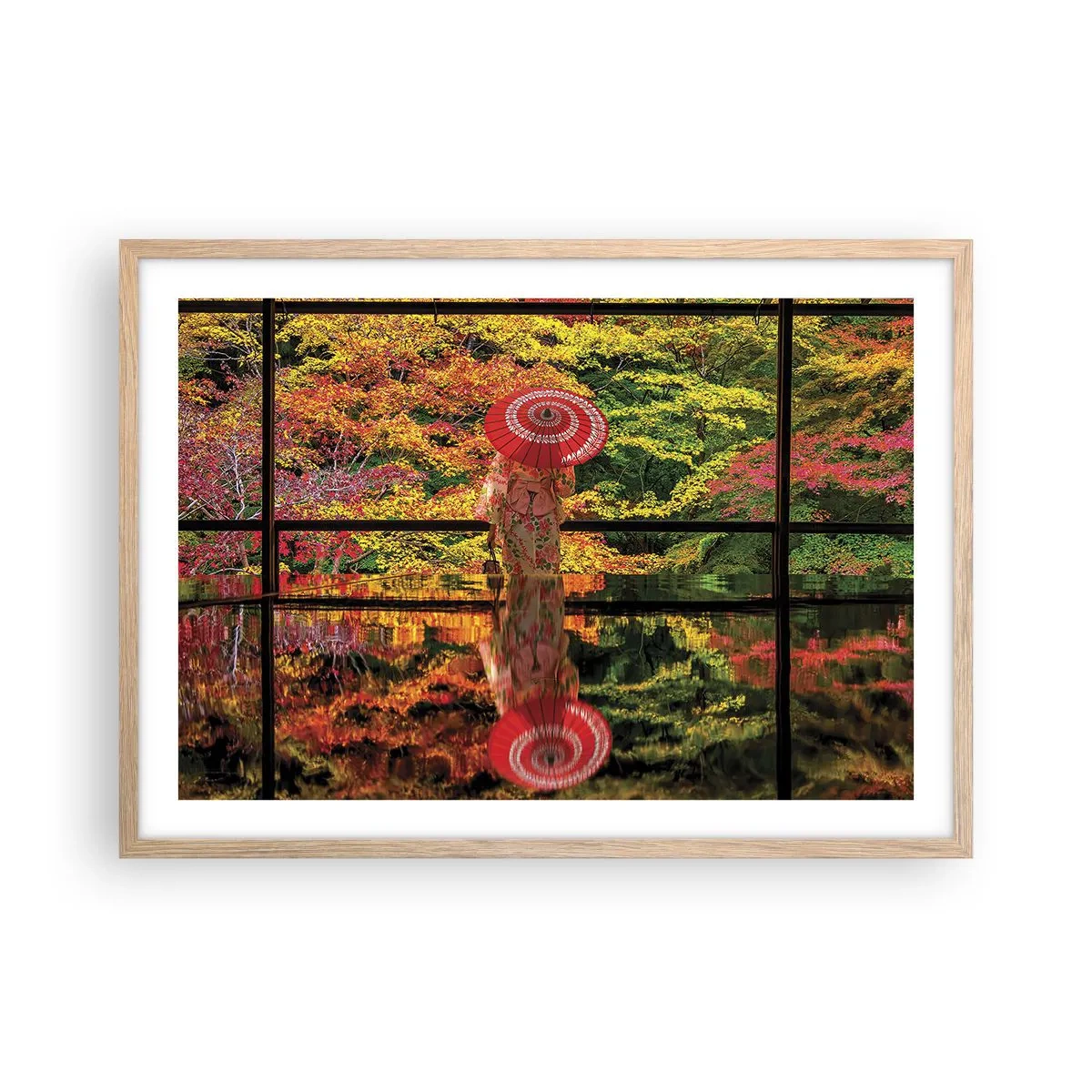 Affiche dans un chêne clair - Poster - Dans le temple de la nature - 70x50 cm