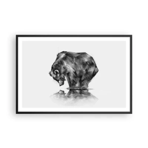 Affiche dans un cadre noir - Poster - Ravi de rencontrer quelqu'un de proche - 91x61 cm