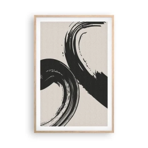 Affiche dans un chêne clair - Poster - Balayage circulaire - 61x91 cm