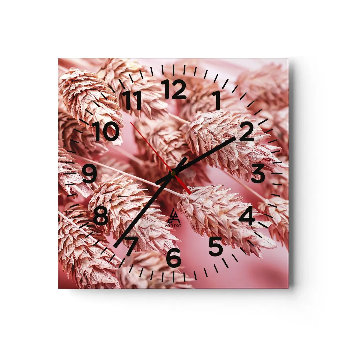 Horloge murale - Pendule murale - Une cascade florale en rose - 30x30 cm
