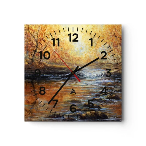 Horloge murale - Pendule murale - Le ruisseau d'or - 30x30 cm