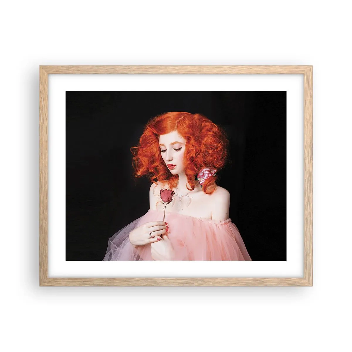 Affiche dans un chêne clair - Poster - De style baroque - 50x40 cm