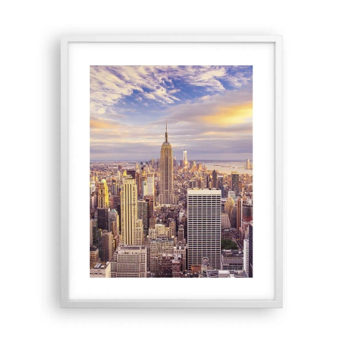 Affiche dans un cadre blanc - Poster - Atteindre les nuages eux-mêmes - 40x50 cm