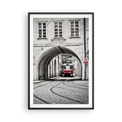 Affiche dans un cadre noir - Poster - Dans le labyrinthe de la ville - 61x91 cm