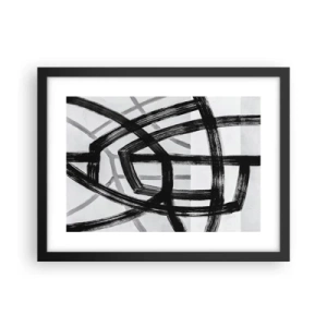 Affiche dans un cadre noir - Poster - Profondeur du bâtiment - 40x30 cm