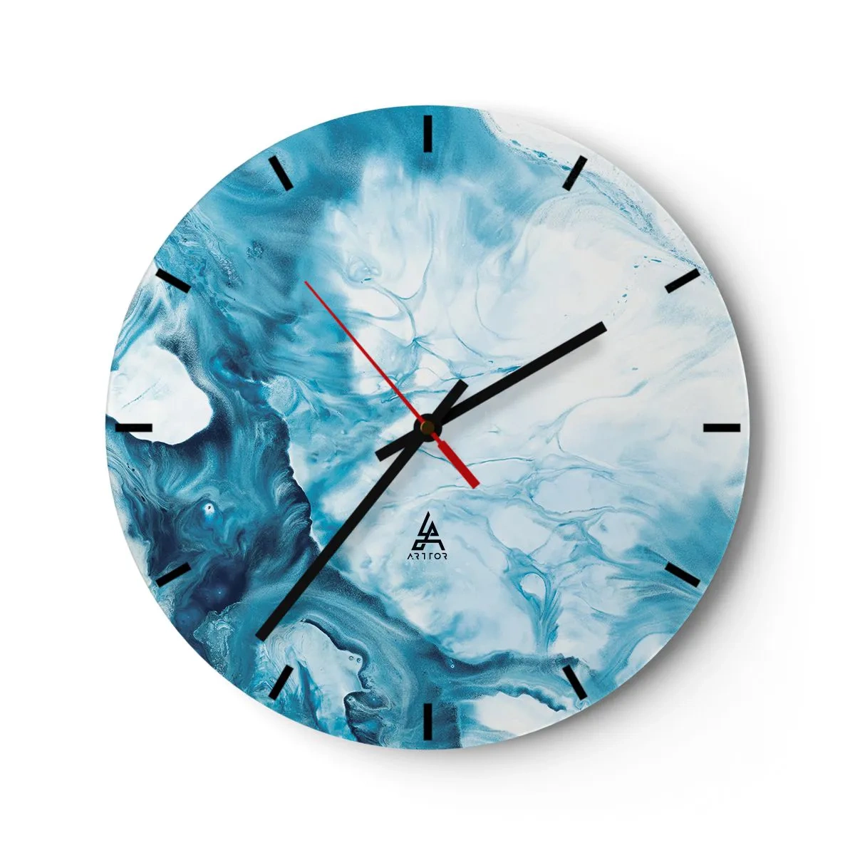 Horloge murale - Pendule murale - Concert de bleu - 40x40 cm