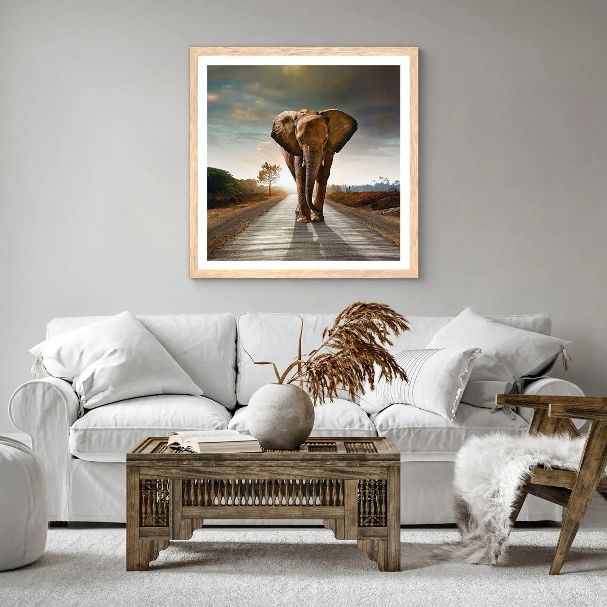 Affiche dans un chêne clair - Poster - Et pas du tout en porcelaine - 40x40 cm