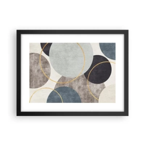 Affiche dans un cadre noir - Poster - Cercles sur cercles - 40x30 cm