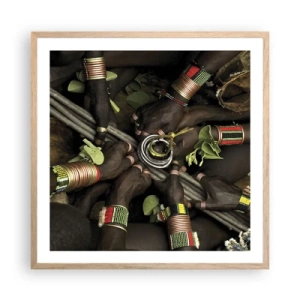 Affiche dans un chêne clair - Poster - Nous sommes ensemble - 60x60 cm