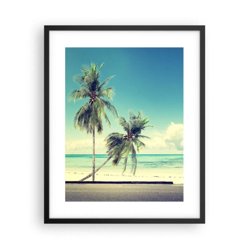 Affiche dans un cadre noir - Poster - Il est temps de commencer les vacances - 40x50 cm