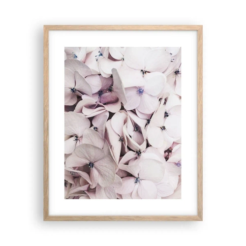 Affiche dans un chêne clair - Poster - Dans un flot de fleurs - 40x50 cm