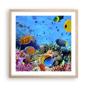 Affiche dans un chêne clair - Poster - Et que sait-on de la vie… - 50x50 cm