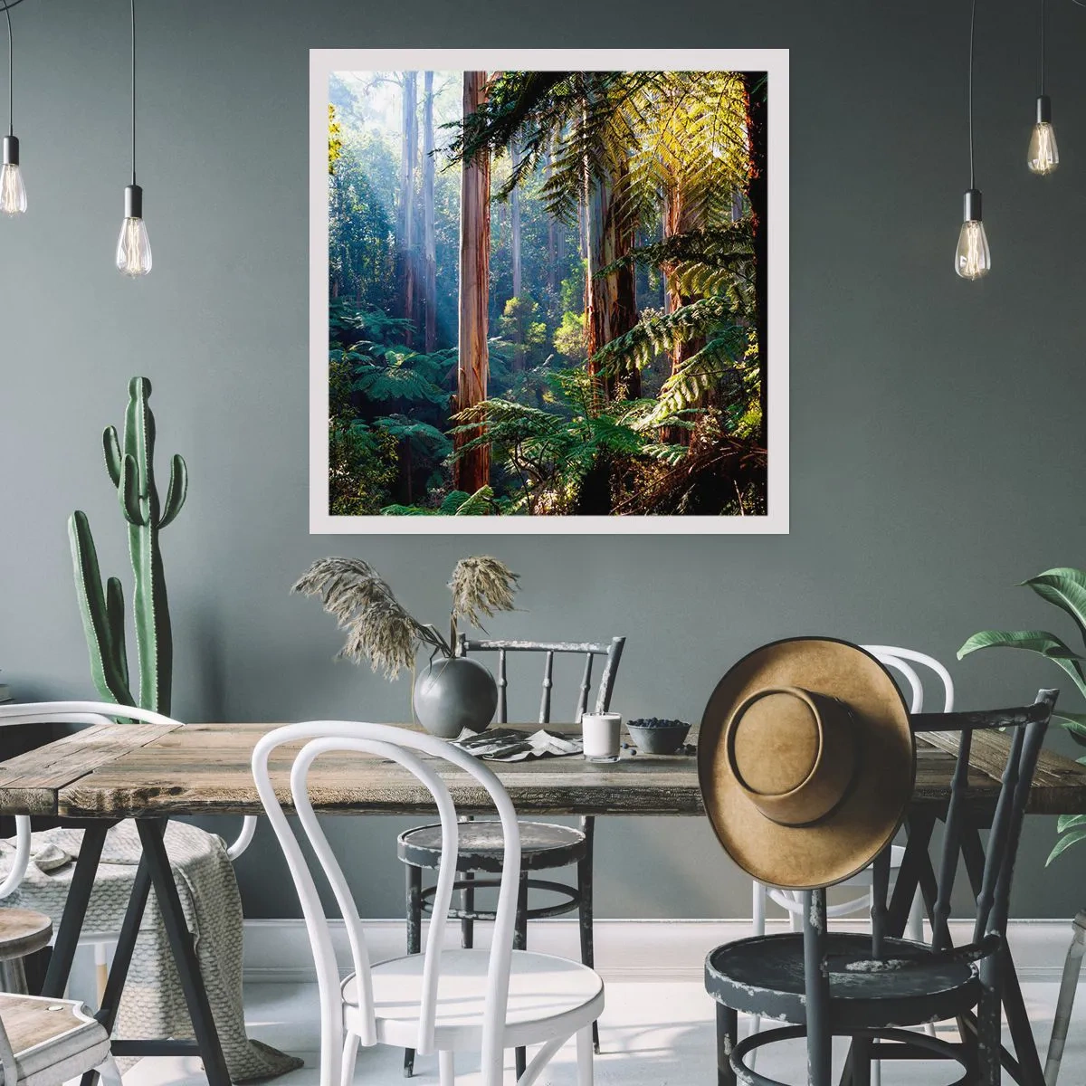 Affiche - Poster - Fable de la forêt - 50x50 cm