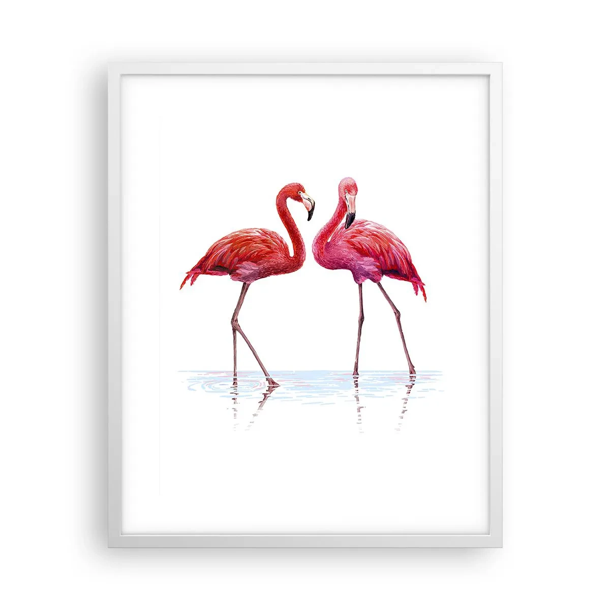 Affiche dans un cadre blanc - Poster - Rendez-vous rose - 40x50 cm