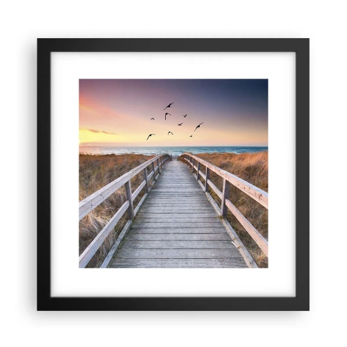 Affiche dans un cadre noir - Poster - Envol des espaces - 30x30 cm