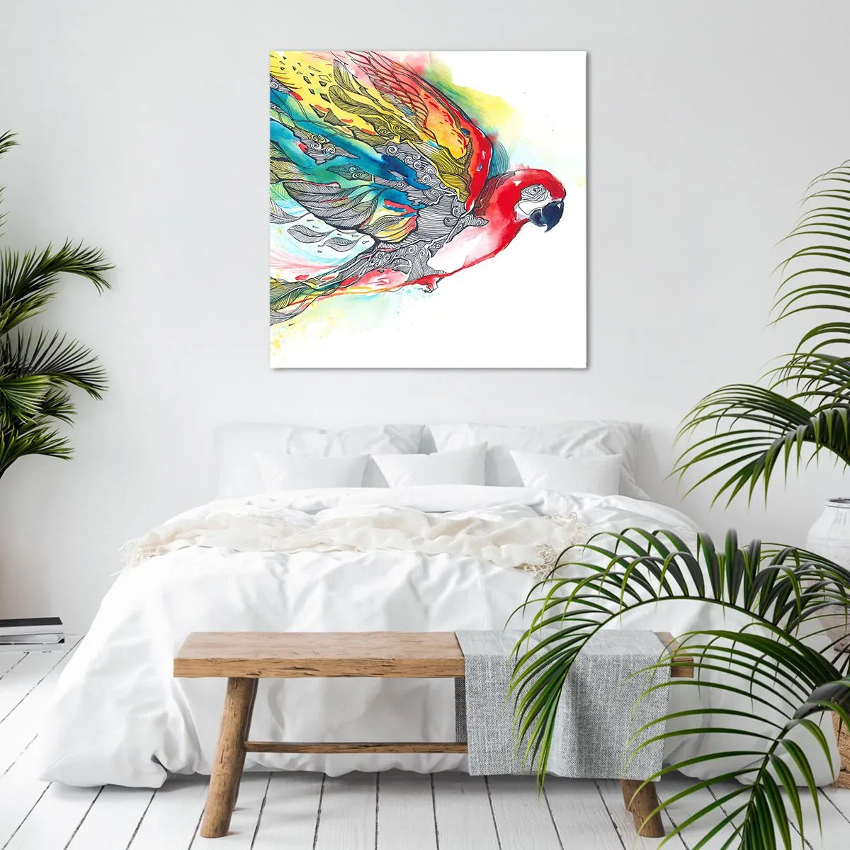 Impression sur toile - Image sur toile - Vivez haut en couleurs - 50x50 cm