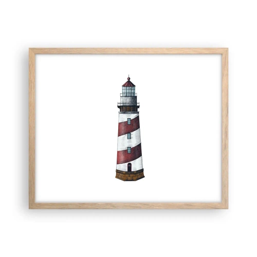 Affiche dans un chêne clair - Poster - Toujours sur ses gardes - 50x40 cm