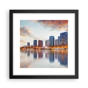 Affiche dans un cadre noir - Poster - La tranquillité monumentale de Paris - 30x30 cm