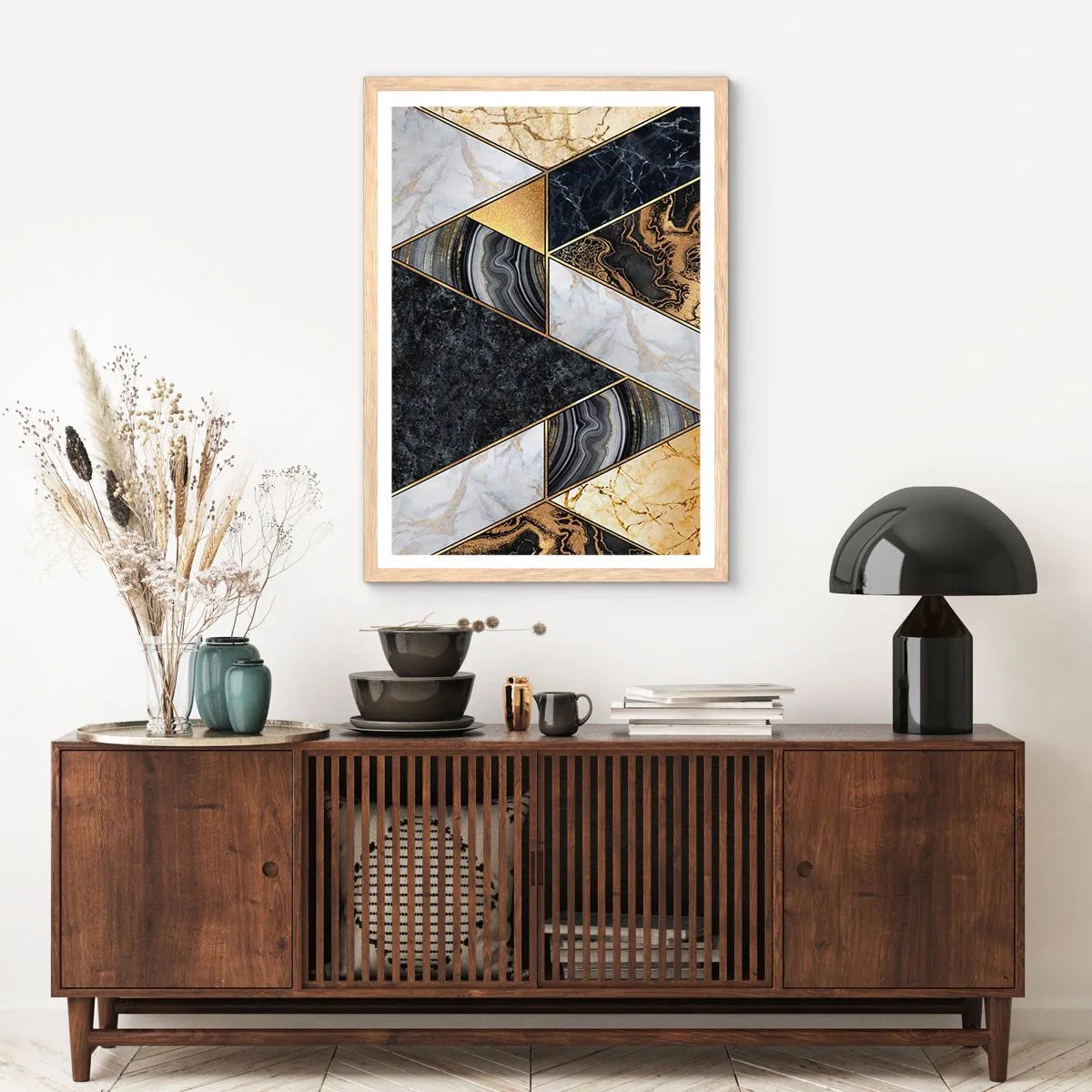 Affiche dans un chêne clair - Poster - Pierre après pierre - 40x50 cm