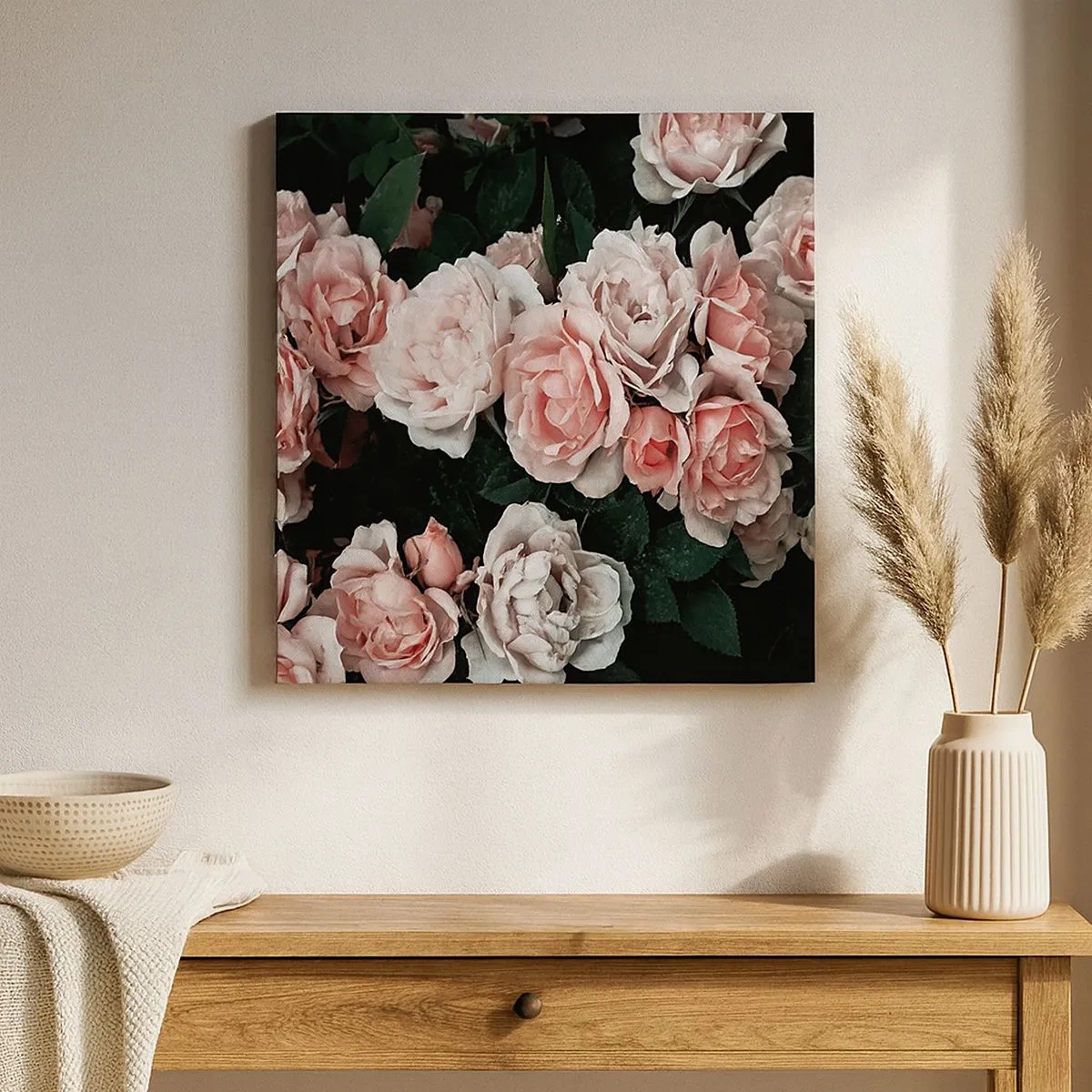 Impression sur toile - Image sur toile - Ensemble de rose - 30x30 cm