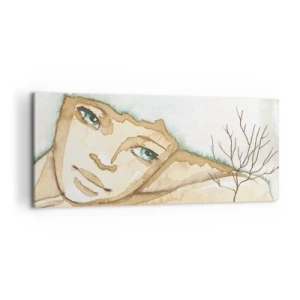 Impression sur toile - Image sur toile - L'arbre de la poésie naît du silence - 100x40 cm