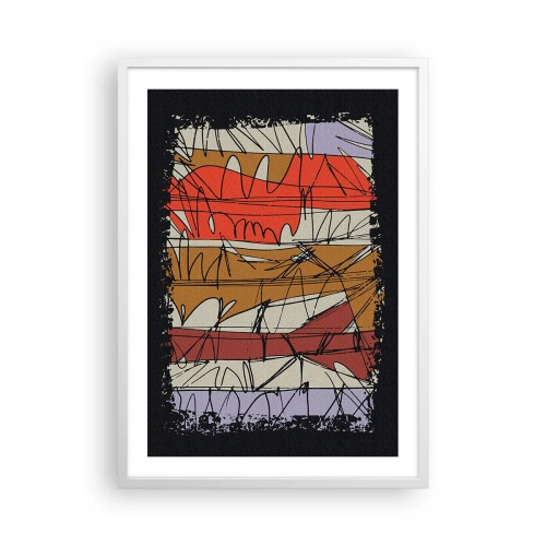 Affiche dans un cadre blanc - Poster - Composition spontanée - 50x70 cm
