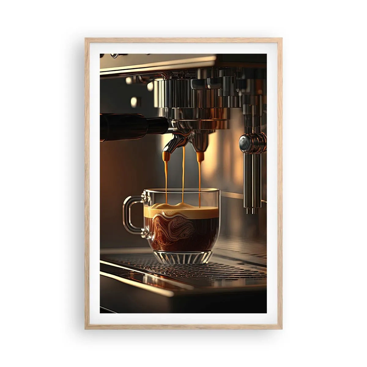 Affiche dans un chêne clair - Poster - Un mélange sensuel - 61x91 cm