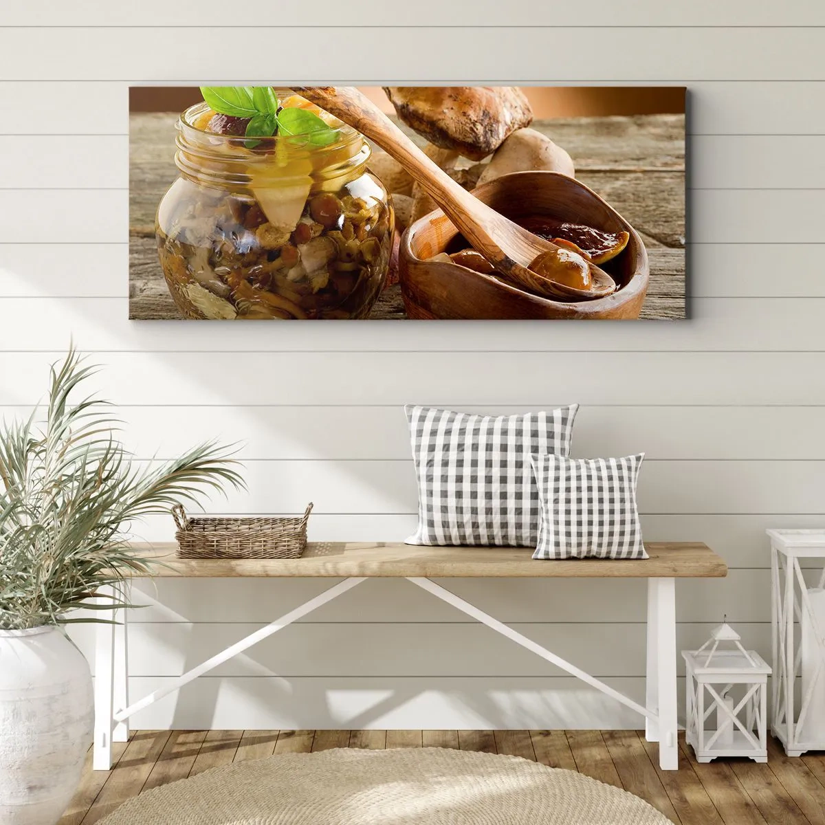 Impression sur toile - Image sur toile - Que ce soit frais ou salé, ou en automne... - 90x30 cm