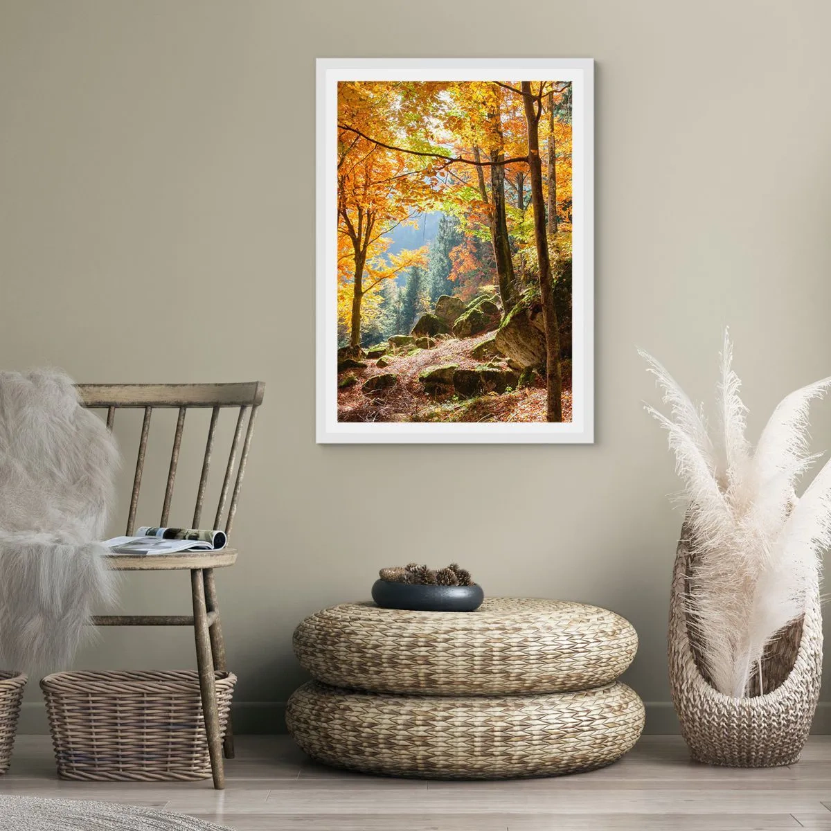 Affiche dans un cadre blanc - Poster - Il est temps de se détendre - 30x40 cm