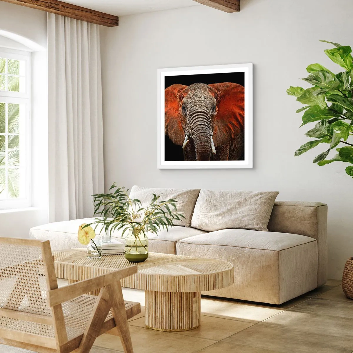 Affiche dans un cadre blanc - Poster - Je suis sauvage, et toi? - 40x40 cm