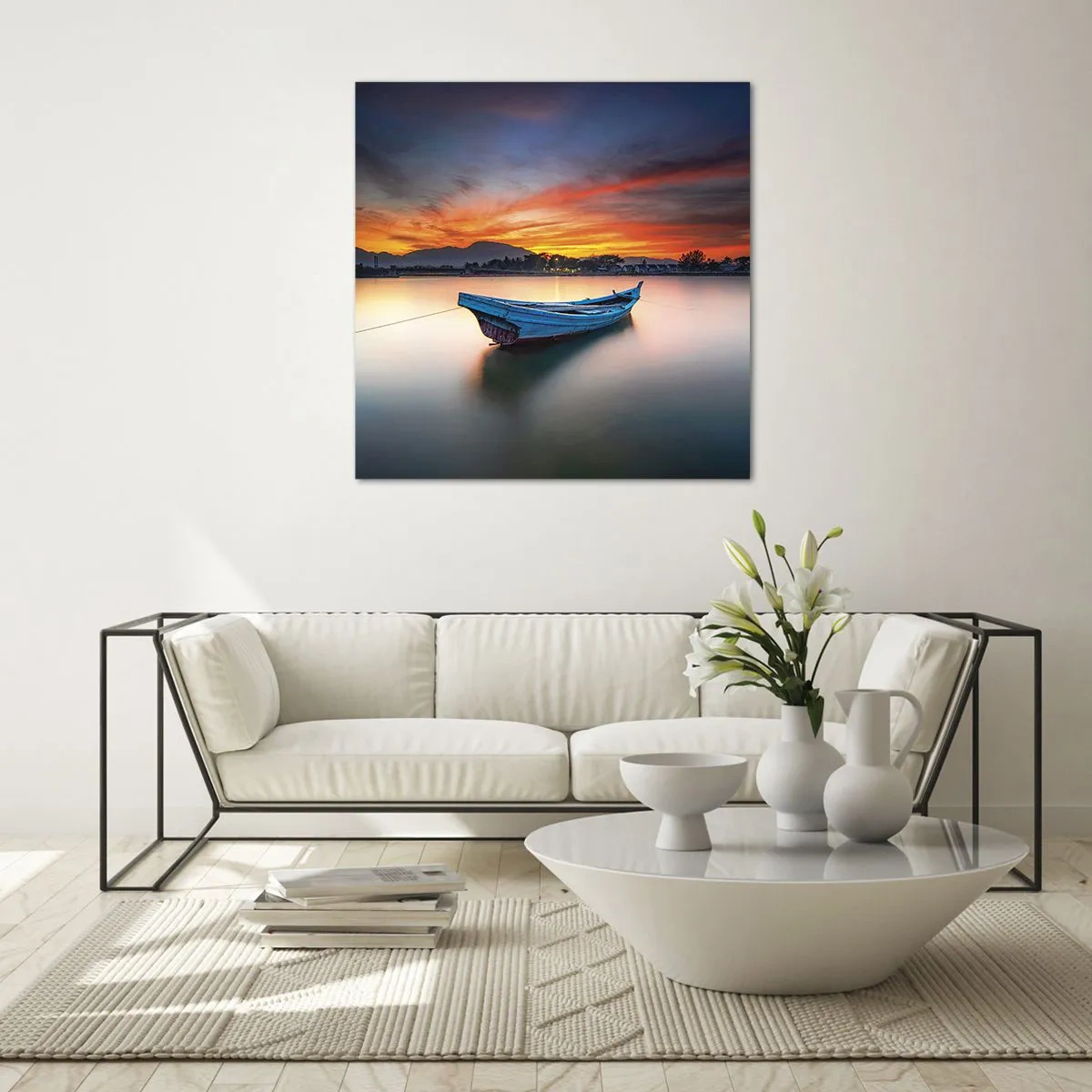 Impression sur verre - Image sur verre - Une bonne nuit arrive - 50x50 cm