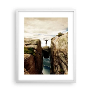 Affiche dans un cadre blanc - Poster - Comment vous sentez-vous§ - 40x50 cm