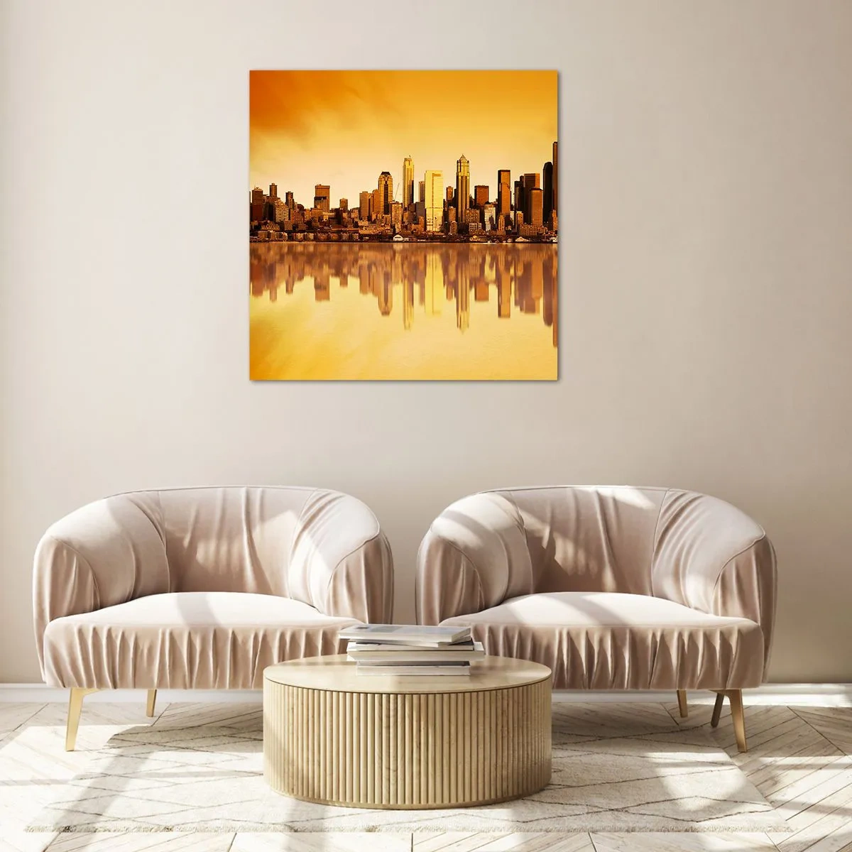 Impression sur verre - Image sur verre - Le silence de la métropole - 40x40 cm