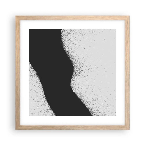 Affiche dans un chêne clair - Poster - Équilibre fluide - 40x40 cm