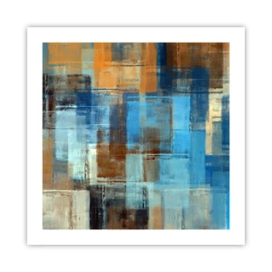 Affiche - Poster - A travers le voile bleu - 50x50 cm