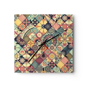 Horloge murale - Pendule murale - Ambiance marocaine - 40x40 cm