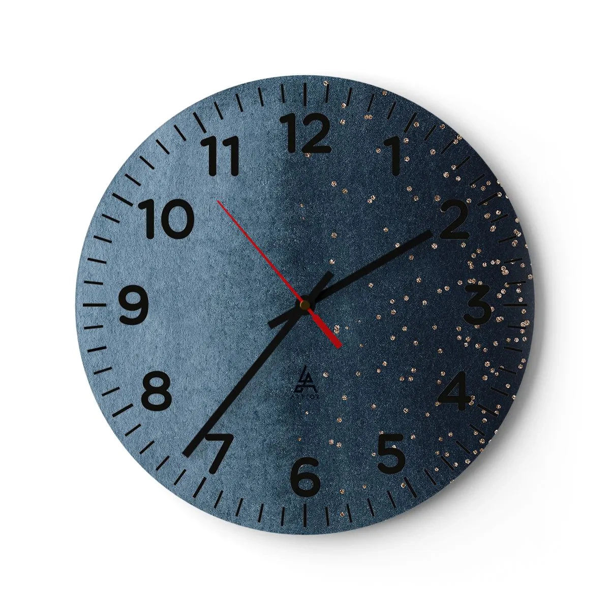 Horloge murale - Pendule murale - Composition - phases bleues - 30x30 cm